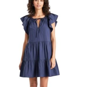 NWT Pinch Cotton Tiered Mini Dress Blue size L